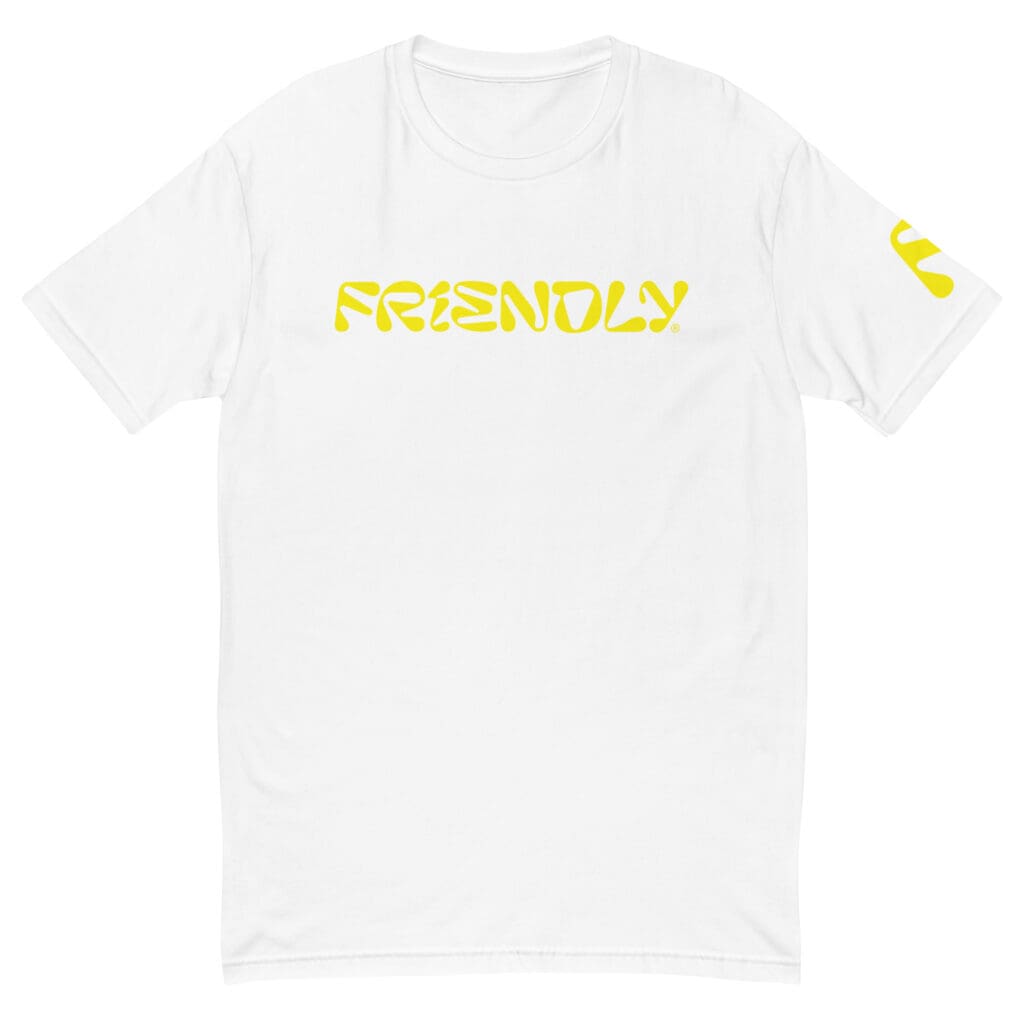 White Friendly T-shirt with logo